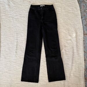 Abercrombie & Fitch The ‘90s Relaxed Jean High Rise Curve Love Size 24/00R Black